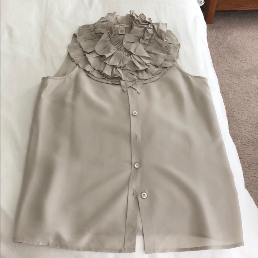 J Crew, silk champagne blouse